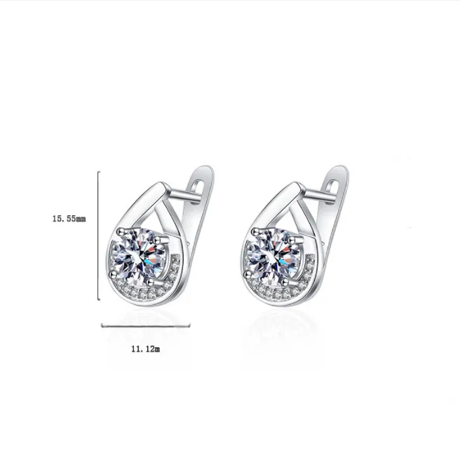 Gioielli in argento sterling 925, orecchini a perno piccoli e graziosi con cristalli trasparenti in zirconi cubici, regalo per ragazze e adolescenti._voghion.com
