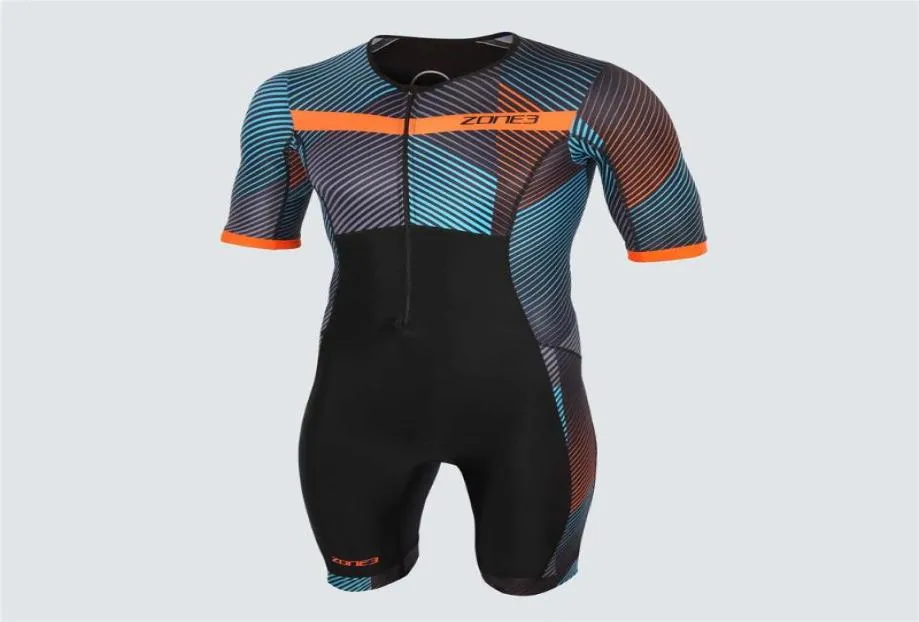 Zone3 2021 Summer Men039s Triathlon SkinSuit Cycling Jersey Clain à manches courtes Road Mtb Bike Running Clothing Racing Sets8215734