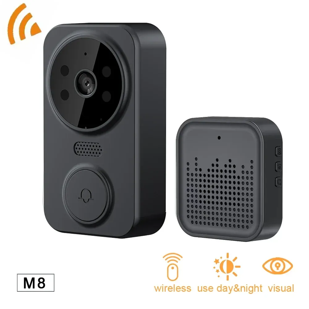 Дверные звонки M8 Smart Visual Door Door Door Bell Twoway Intercom Intelligent Инфракрасное ночное видение Удаленное мониторинг Система безопасности