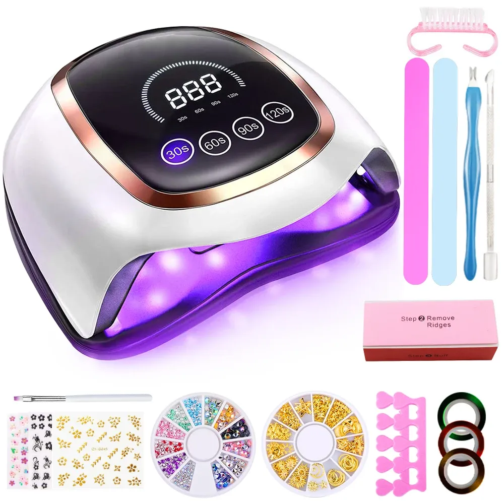 Lâmpada de unhas atualizadas com sensores com botão de toque inteligente e 4 temporizadores Lâmpada UV Lamp Lamp Dreques de unhas para todos os géis Ferramentas de manicure de velocidade de cura rápida