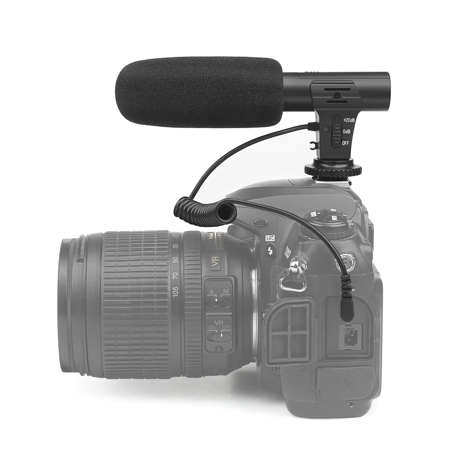Microphones Stéréo microphone MIC05 Microphone SLR Camera DV Stéréo microphone adapté à la caméra Interview News Recording Microphone