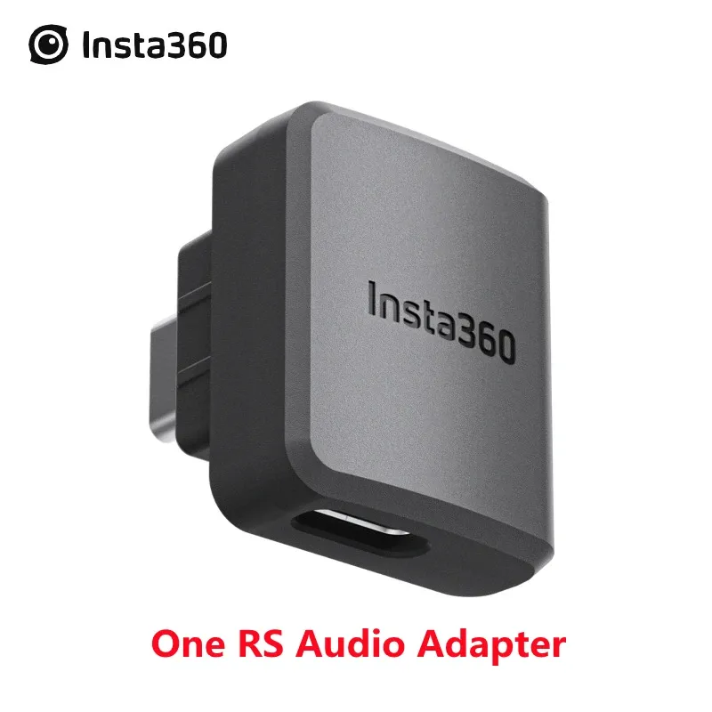 Telecamere Accessorio per fotocamera panoramica per insta360 One RS Charging Audio Adapter (orizzontale) Testa audio per Insta360 One RS Adattatore audio