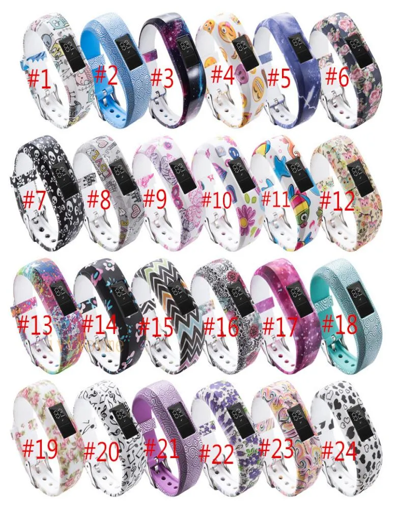 24Colors замена запястья для Garmin Vivofit Jr Jr2 Watch Pattern Pattern Clemon Strap Clasp для Garmin Vivofit Jr Watches Watch BA3635056