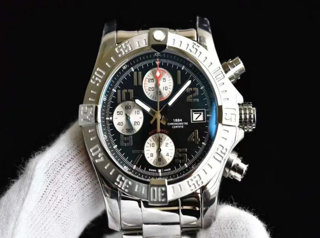 GF Avenger Timepiece II equipado con EtA7750 Movimiento del tiempo de enlace automático El reloj tiene 45 mm de diámetro Sapphire miR9460011
