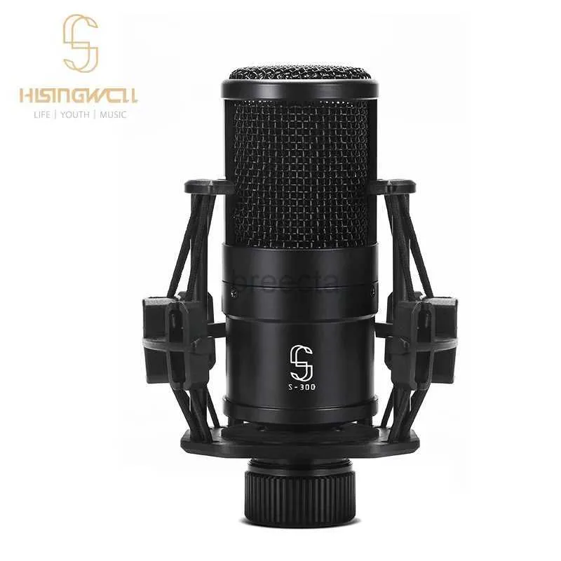 Mikrofony Hisingwell S-300 Mikrofon kondensator profesjonalny mikrofon domowy studio rejestrujące mikrofon do gier komputerowych karta dźwiękowa 240408