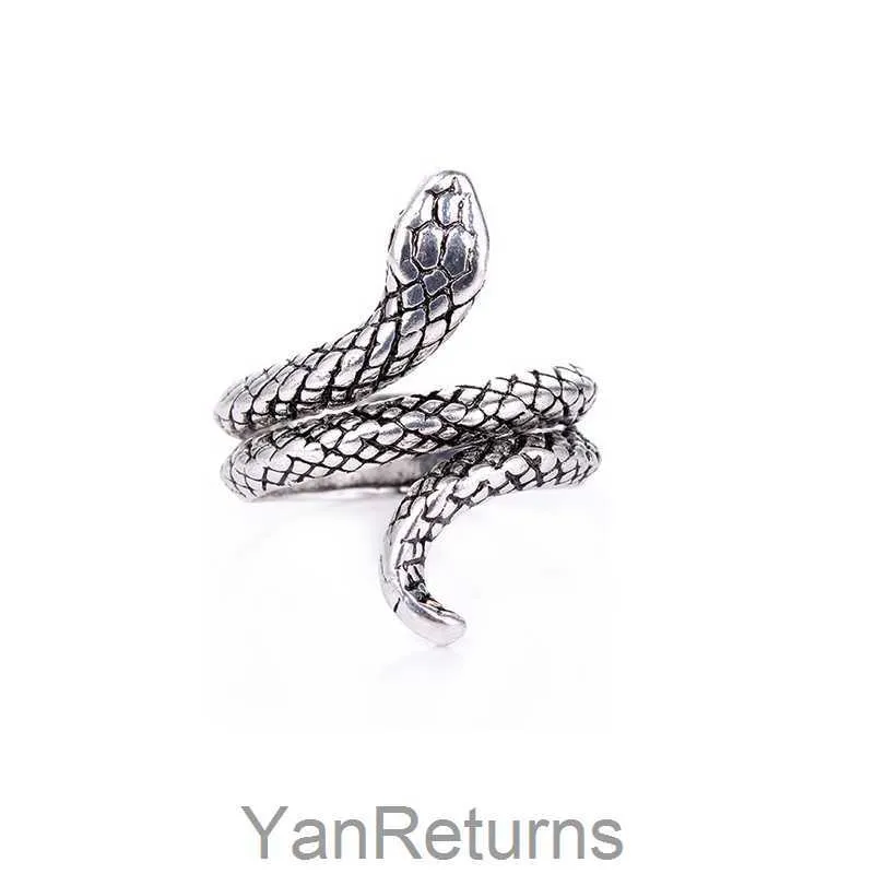 Hip Hop Vintage Snake Open Ring Retro Animal Snake Finger Ring For Gift Party grossistpris Hög kvalitet