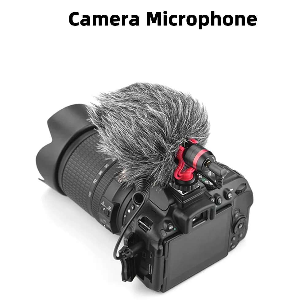 Microfones Jymm1 Microphone Cardioid Shotgun för iPhone Android -smartphone Canon Nikon Sony DSLR Camera Consumer Camcorder PC Mic Mic