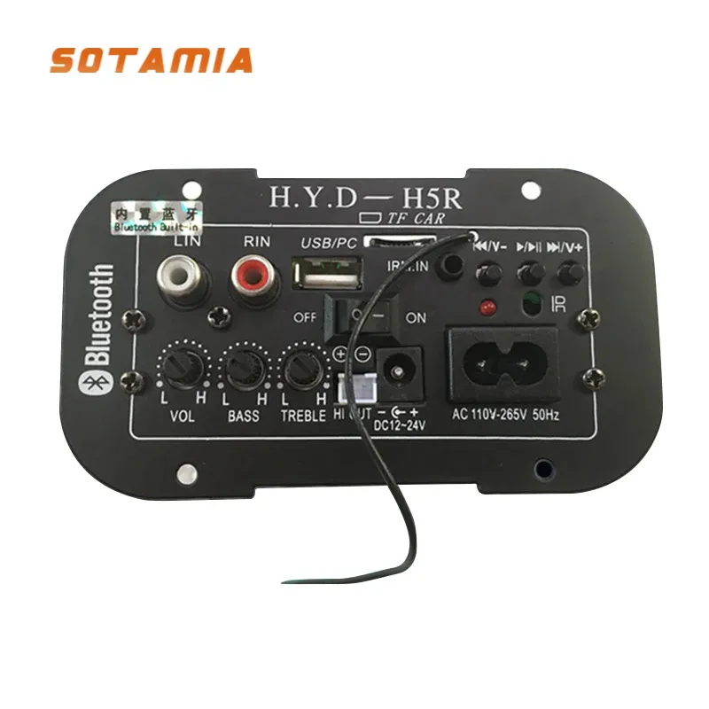 Radio Sotamia Subwoofer Amplifier Audio Board 20120W Auto Bluetooth -Stromverstärker 12V 24V 220V mit FM Radio DIY 58 -Zoll -Lautsprecher