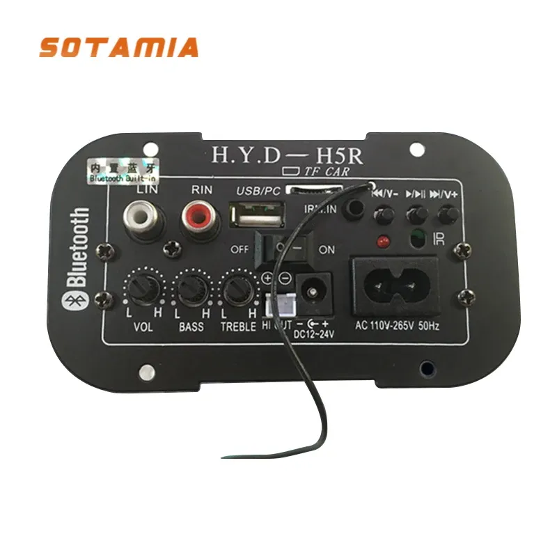 Radio Sotamia 서브 우퍼 앰프 오디오 보드 20120 WAR BLUETOOTH POWER AMPLIFIERS 12V 24V 220V FM RADIO DIY 58INCH 스피커