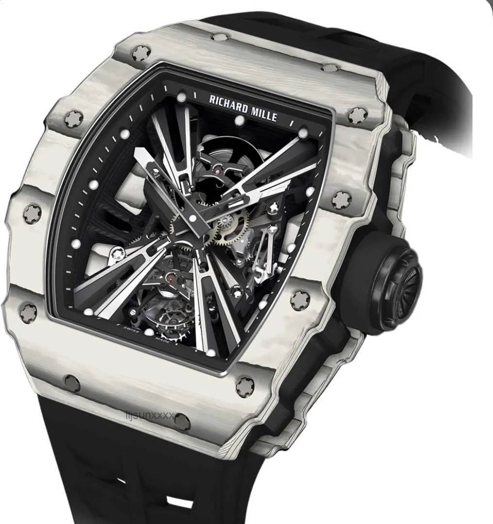 럭셔리 디자이너 시계 Richar Men 's Mille Watches 기계식 자동 움직임 Luminous Sapphire 방수 패션 손목 시계 고무 실리콘 watchband 1iw5