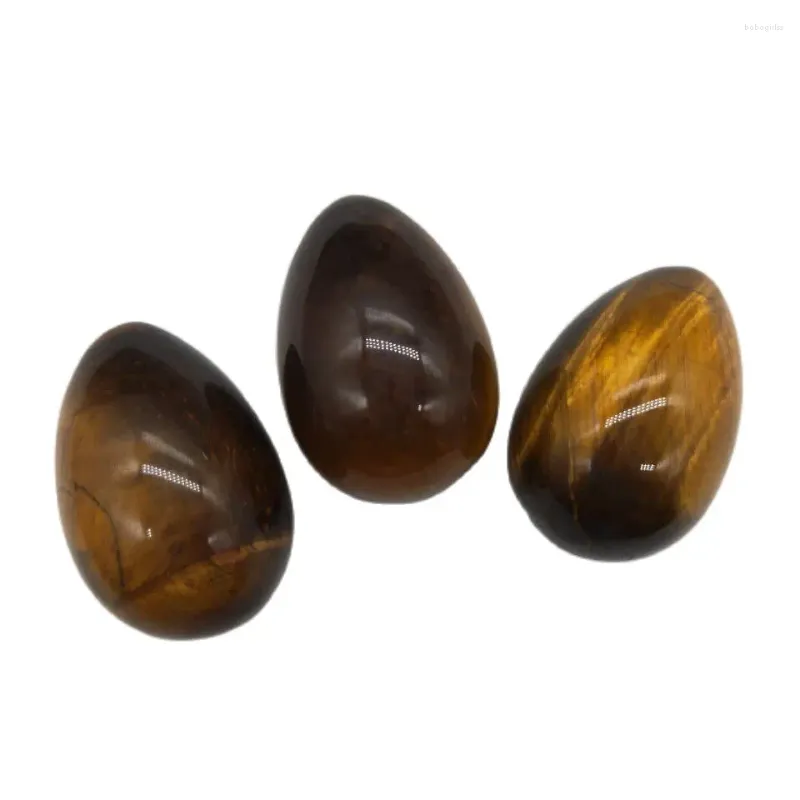 Decorative Figurines 1pcs 30mm Natural Tiger Eye Crystal Egg-shaped Stones Healing Ball Sphere Gemstone And Minerals