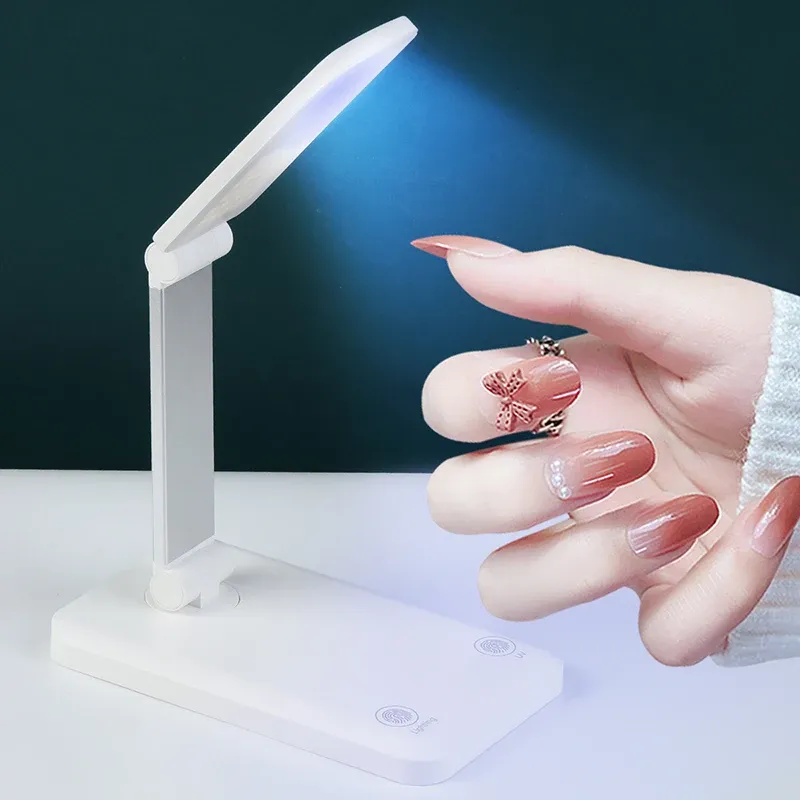 Torkar fällbar nagellampa UV -ljus LED -lampa Justerbar roterbar för naglar Desktop Nagel torktumlare för manikyr härdning av all gel nagellack