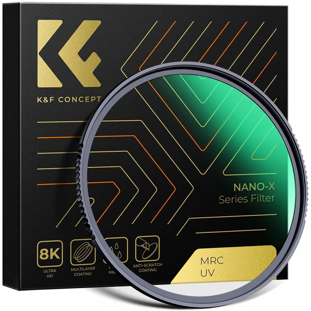 K F Concept Nanox UV Filter 37127mm 28Layer Multi Coated Protection Coatings Waterproof Camera Lens HD Ultra Slim 240327