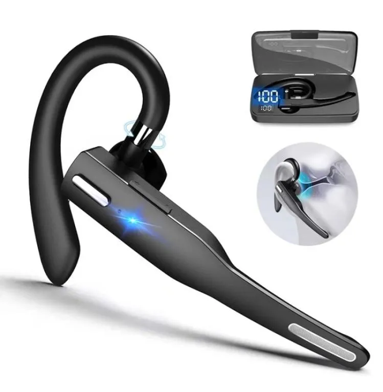 10h Bluetooth Hands Business Earphone Wireless Earbuds運転のための片手コールヘッドフォンマイクヘッドセット8683193