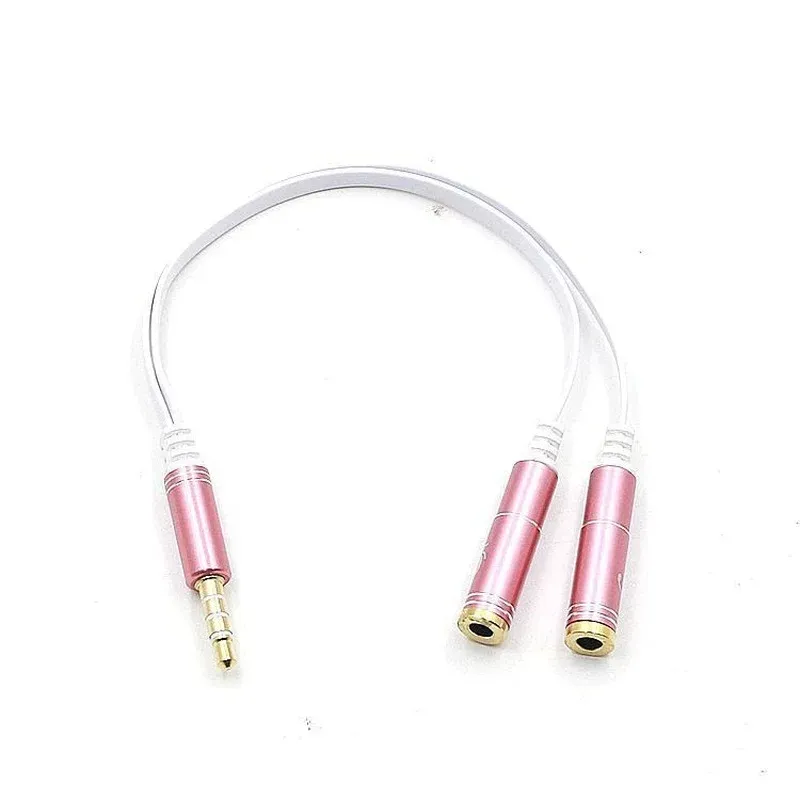 3.5 نقطة واحدة اثنين من صوتيات ميكروفون كابل الصوتية الصوتية واحد لخط اثنين من خط earphone كبل كبل محول أذن