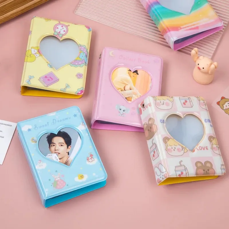 3 Inch Kpop Card Binder Photo Album Butterfly Love Hollow 40 Pockets Name Card Book Photo Fans Album Card Photocard Card ID Hold