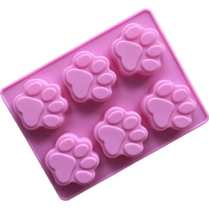 Alimentos de grau de alimento fondent bolo de pegada de cães moldes cupcake biscoito gato pata pés molde molde sabão molde cozinha ferramenta de cozinha