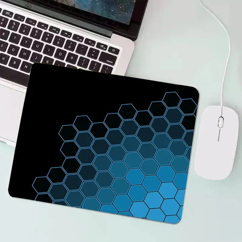 CPUs Anime Hexagonal Honeycomb Mouse Pad Gaming Accessories Gabinete Pc Gamer Computer Keyboard Desk Mat Rubber Laptop Small Mousepad