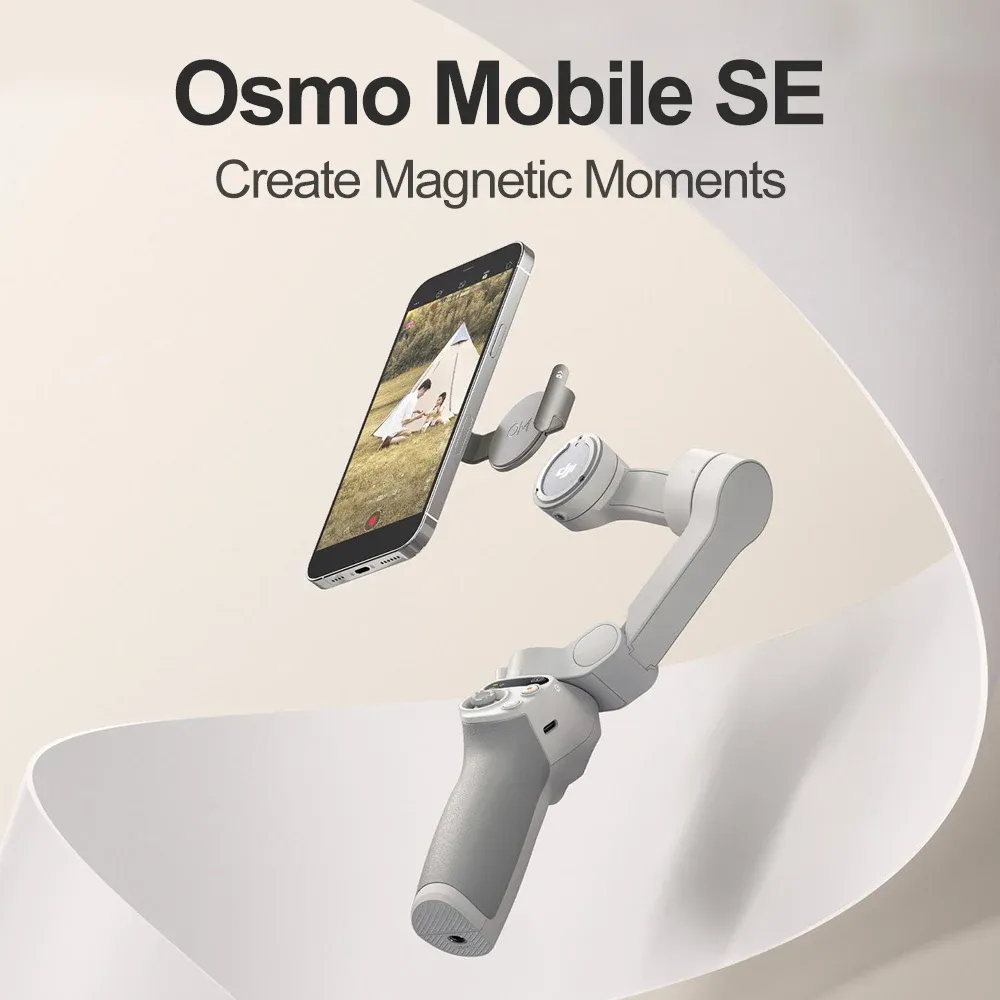 Gimbal Dji Osmo Mobile SE 3AXIS GIMBAL STATIONTONE STABILIZER AKTYNKUTRACK 5.0 Magnetyczne Projekt Szybka rolka Łatwa samouczki Edycja dotknięcia