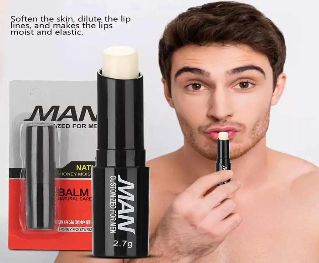 Naturlig läppbalsam för män honung fuktar chapstick fuktgivande hydratisering lyser läppar linjer antidry lipp care makeup5989293