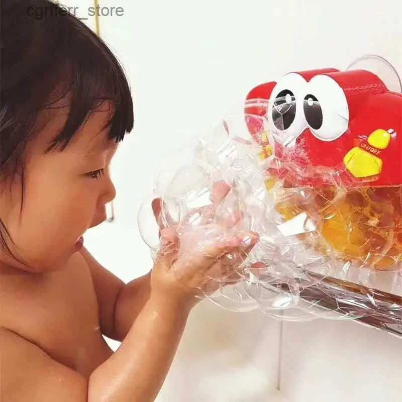 Baby Bad Spielzeug blasen Bubble Machine Musik Crabs Baby Bad Spielzeug Bubble Maker Schwimmen Badewanne Seifenmaschine Spielzeug für Kinder mit Musik Wasser l48