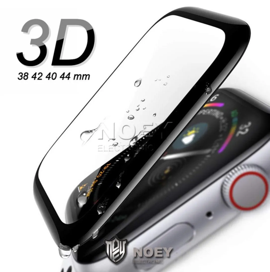Voor Apple Watch 4 3D volledige dekking gehard glazen schermbeschermer 44 mm 40 mm 42 mm 38 mm antiscatch -bubbel voor IWatch -serie 2151875