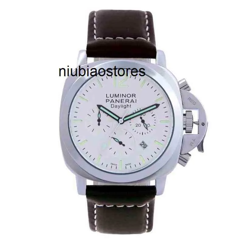 Reloj de reloj de cuero Reloj Multi-Function Cronograph Waterproof Luxury Watches