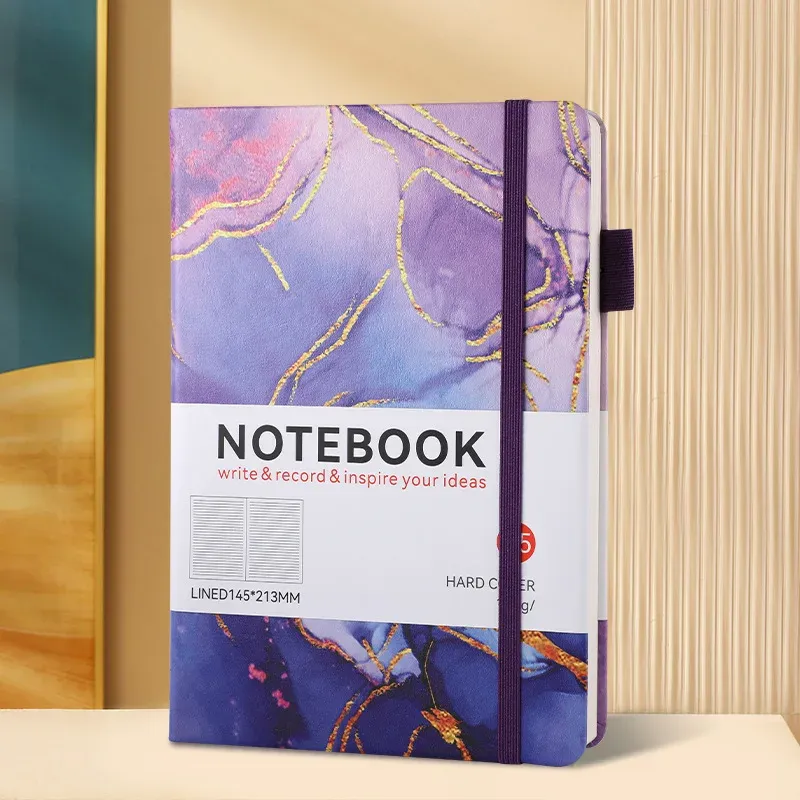 Notebooks A5 Purpe Marble 400 Page Notebook Notebook Refill Spiral Binder Inner Page Weekly maandelijks om lijn te doen in papieren briefpapier