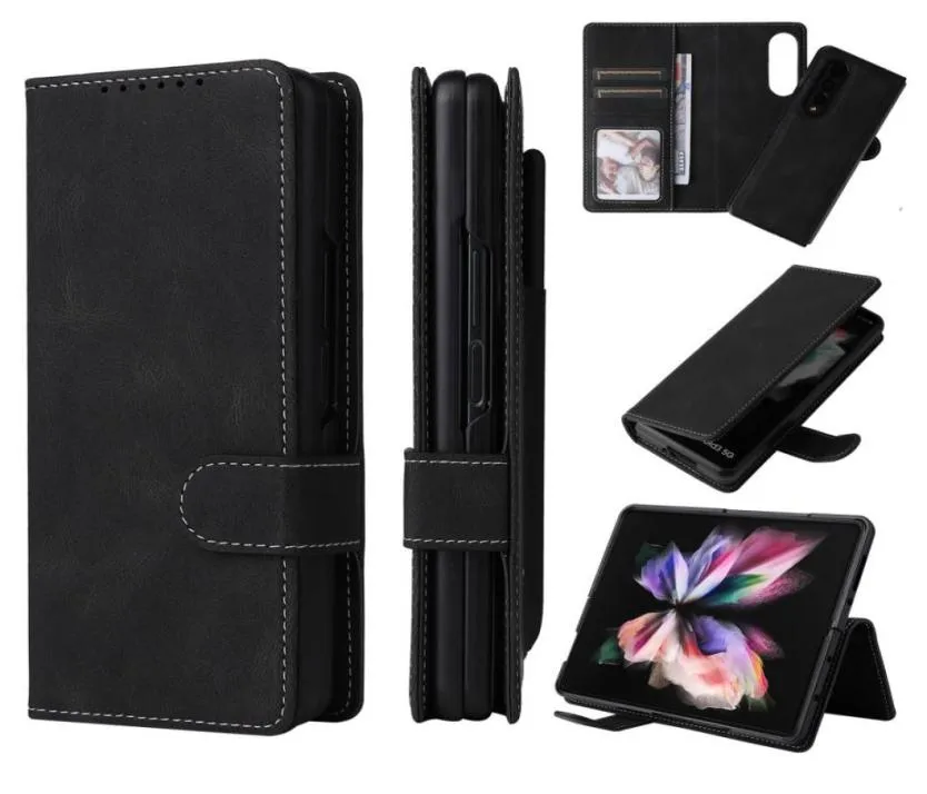 Case per Samsung Z Fold 3 con slot a pennate magnetico a portata di protezione protettiva completa