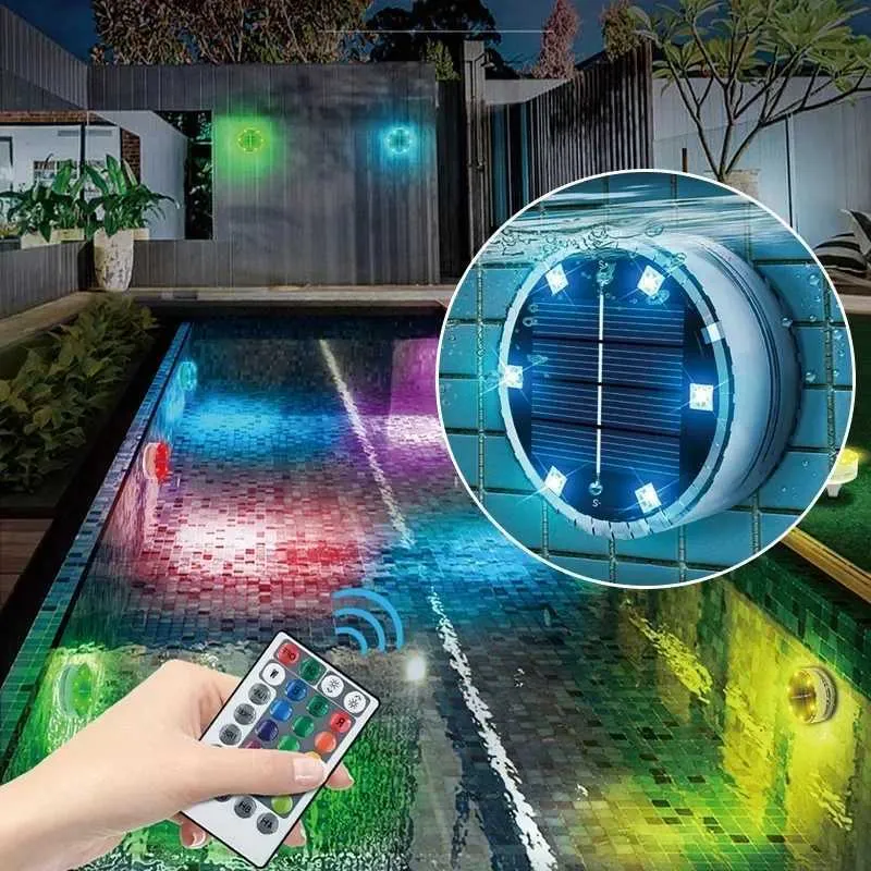 LED Aquarium Light, Floating Solar Lights For Swimming Pools, RGB Color ...