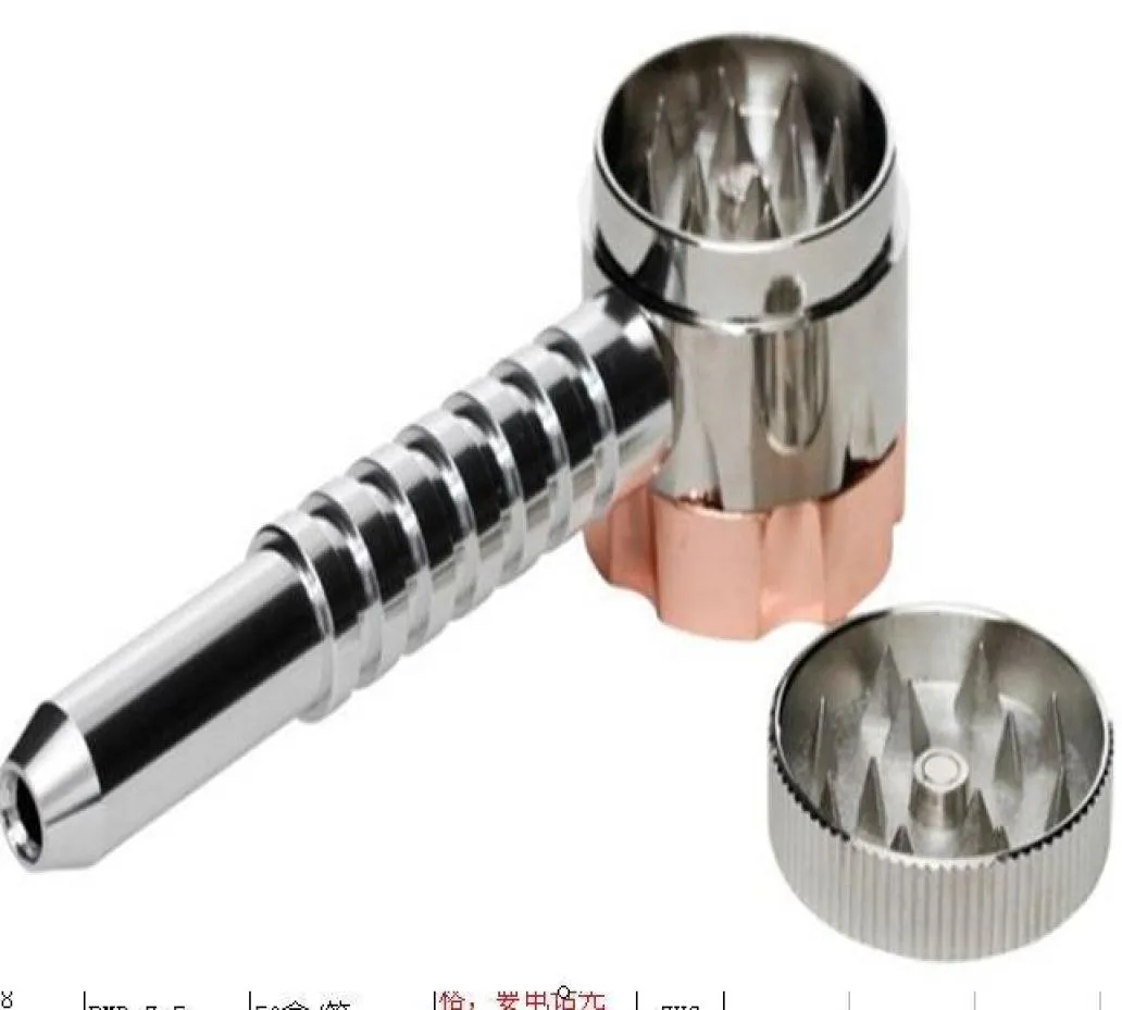 Metal Revolvers Bitki öğütücü ile altı atıcı tütün borusu tütün boru tütün taşlama araçları hookah grinder6830613