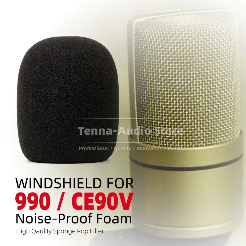 Accessories For MXL 990 CE90V CE 90 V 90V Shield Windproof Foam Windshield Sponge Mic Cover Dustproof Microphone Windscreen Anti Pop Filter