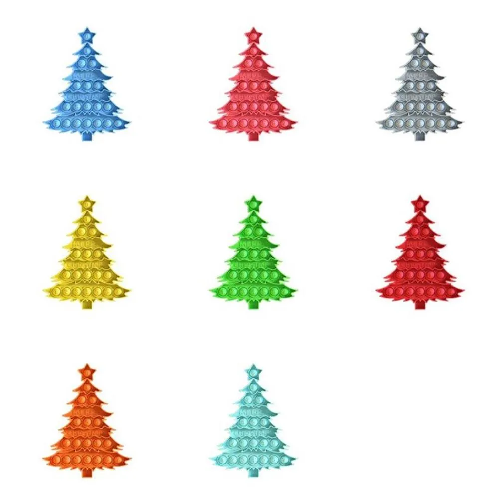 Giocattoli integrati albero di Natale in silicone push bubble mast-child interazioni bambini educativi per adulti GiftA12A354919549