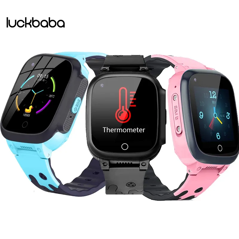 Smart 4G GPS Tracker Locate Kid Students Men Men de caméra distante Monitor vocal Smartwatch SOS VIDEO VIDEO Téléphone avec température