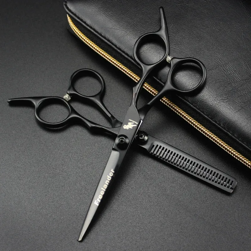 Ciseaux de cheveux 5.5 6.0 Ciseaux de coiffure professionnels amincissant des ciseaux de coiffure et des ciseaux de coupe de cheveux 440c Steel