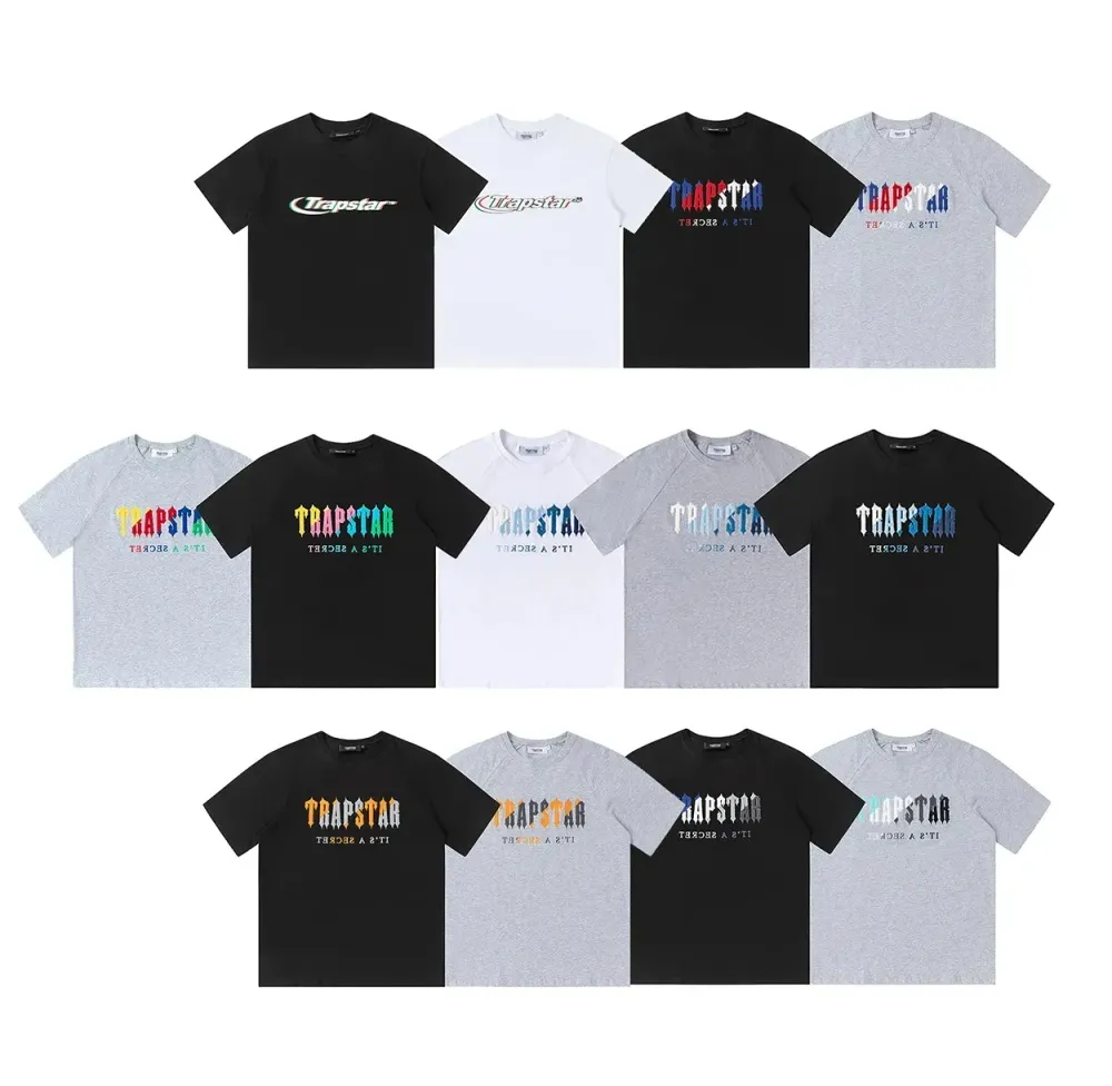 Trapstar Men Men Shirter Shirt Tirt Clothers Men Ren Thirts Fashion Letter Typroidery Rece