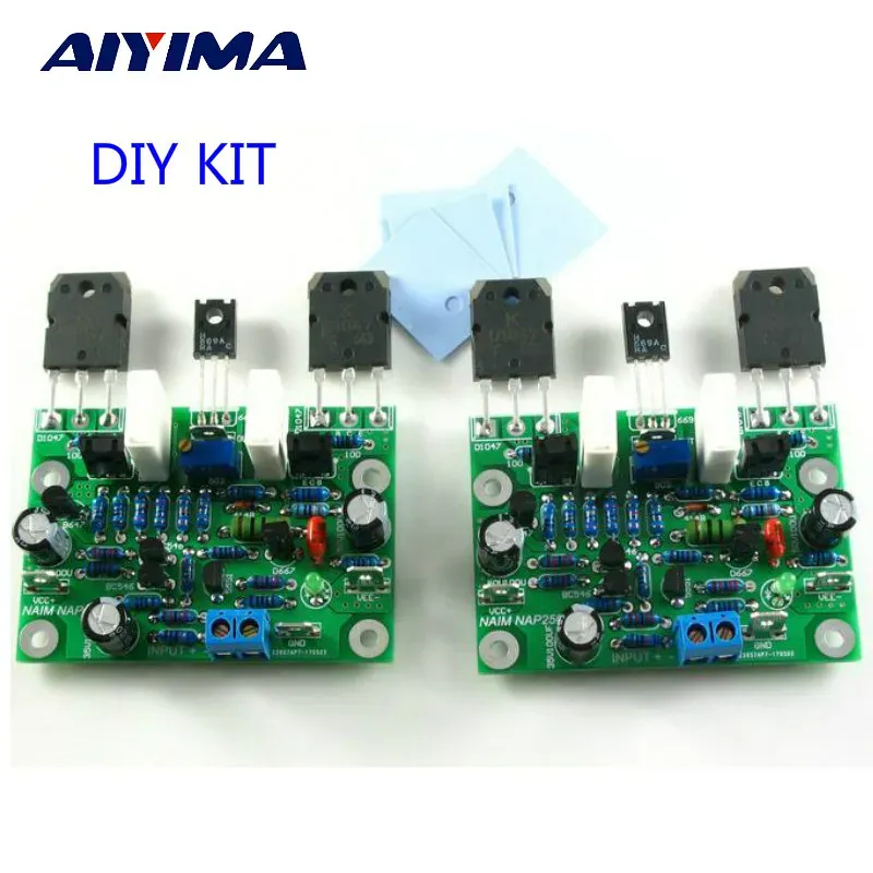 Amplifier AIYIMA 2Pcs NAIM NAP250 MOD Stereo Power Amplifier Audio Board ST2SC5200 Sound Amplificador 80W DIY Kits