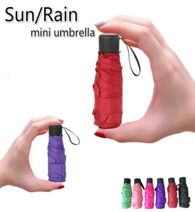 Small Fashion Folding Paraply Rain Women Gift Men Mini Pocket Parasol Girls Antiuv Waterproof Portable Travel Umbrellas5929166