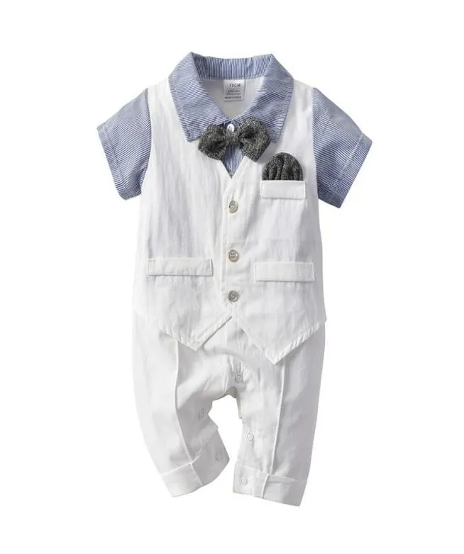 Baby Boy Infantil Rompers Boy 2019 Summer Birthday Baptism Wedding Party Dessen Mode Hoge kwaliteit Kinderen Kind Summer OutfitSBAB6656829