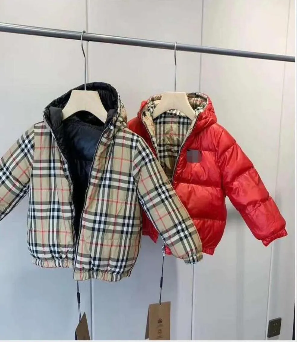 새로운 브랜드 B children039S 겉옷 소년과 소녀 겨울 까마귀 두꺼운 코트 어린이면 코트 다운 재킷 크기 1101501852660