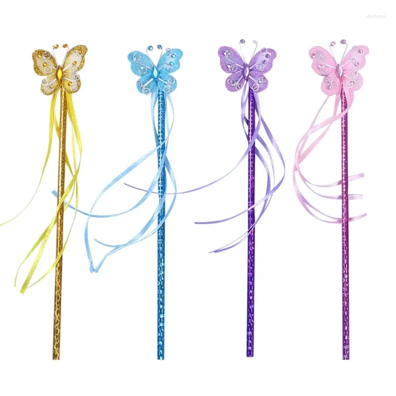 Party Decoration Stick Princess Cosplay Props Girl Costume Butterfly Wand for Children Christmas Supplies