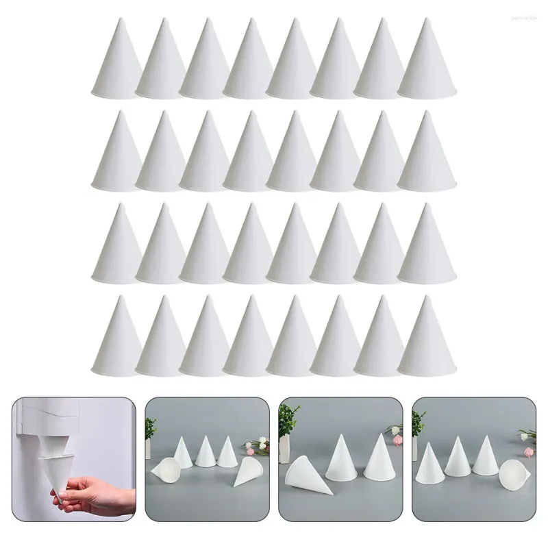 Tasses jetables Paies 250 PCS CONE BLANC PAPIER CA