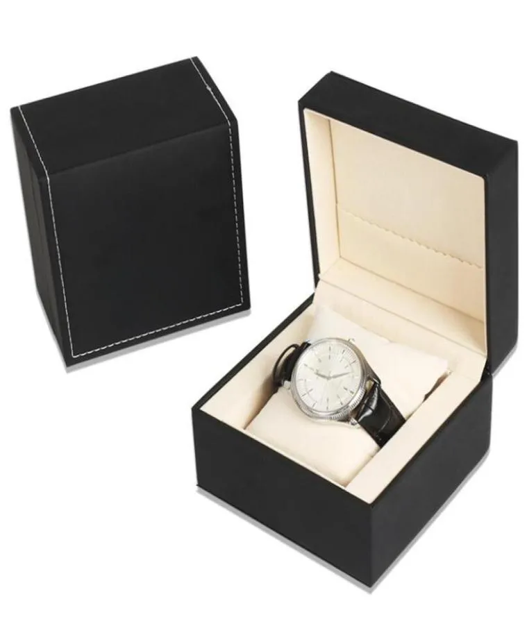 Boîte de mode Watch Box Single à sous en cuir PU en cuir affichage Affichage Bracelet Bracelet Bijoux Organisateur de stockage avec coussin pour1389112