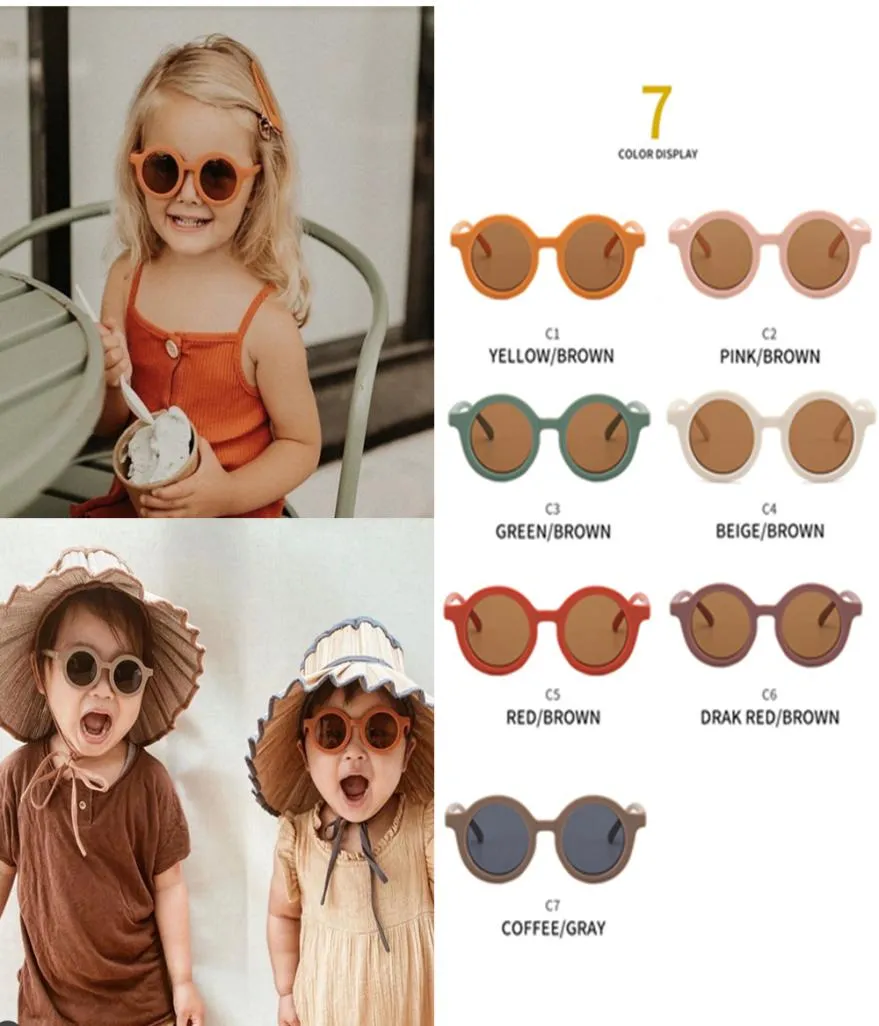 Modes 7 couleurs mignons ins enfants Lunettes de soleil bébé filles garçons verres de soleil couleurs de bonbons n nuances pour enfants uv4002248230