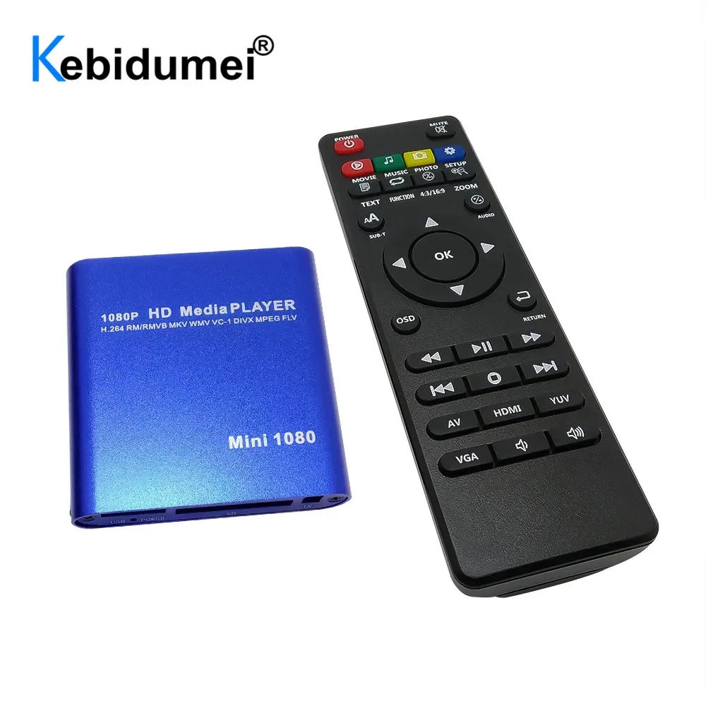 Box HDD Multimedia Player Full HD 1080p USB Player média externe HDMICOMPATIBLE SD Media TV Box Box MKV H.264 RMVB WMV HDD