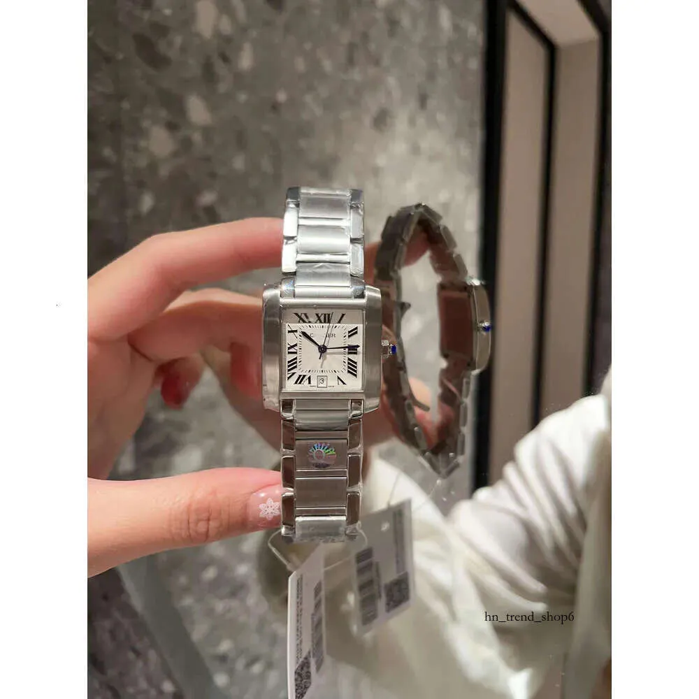 Kadınlar Gatch Carterastank Watch Women Tank Francaise Watches 3a Yüksek Kaliteli Kuvars Hareketi Uhren Gümüş Elmas Çerçeve Tarih Montre Cater Luxe Watchbox U9Jo 982