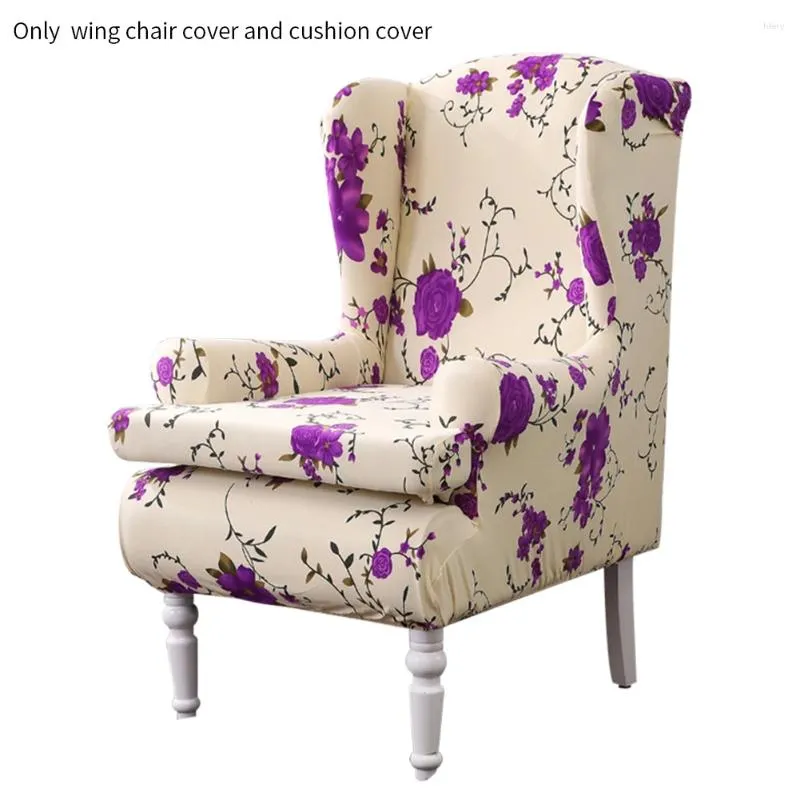 Couvre-chaise 2pcs / armes réglées salon couvre d'aile à la mode imprimée maison haut stretch meuble élastique non glissade Protection complète chambre