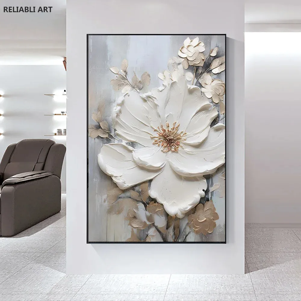 Abstract Blooming Brancy Flowers em tela, pôster, pintura impressa na parede de arte para a decoração da sala de estar nórdica Cuadros sem moldura