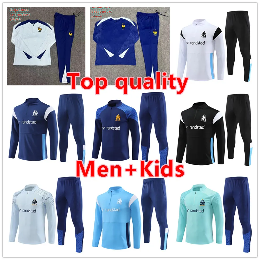 Lyon MarseilleS tracksuit training mbappe chandal psgSS Paris 2024 25 survetement foot tuta retro futbol Soccer tracksuit football tracksuit kid men and kids kit66