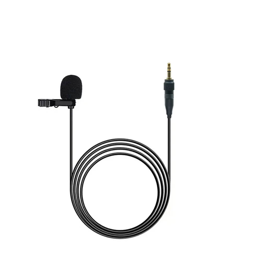 Microfones Black ECMV1 Omnidirectional Electret Condenser Lavalier Microphone For Sony UTX V1 D11 D21 UWP Series Lapel BodyPack Sändare